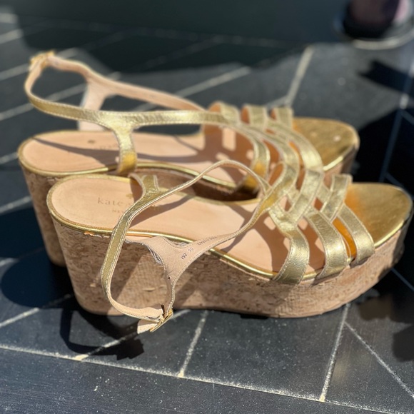 Kate Spade New York cork wedge sandal size 8 - Picture 3 of 10